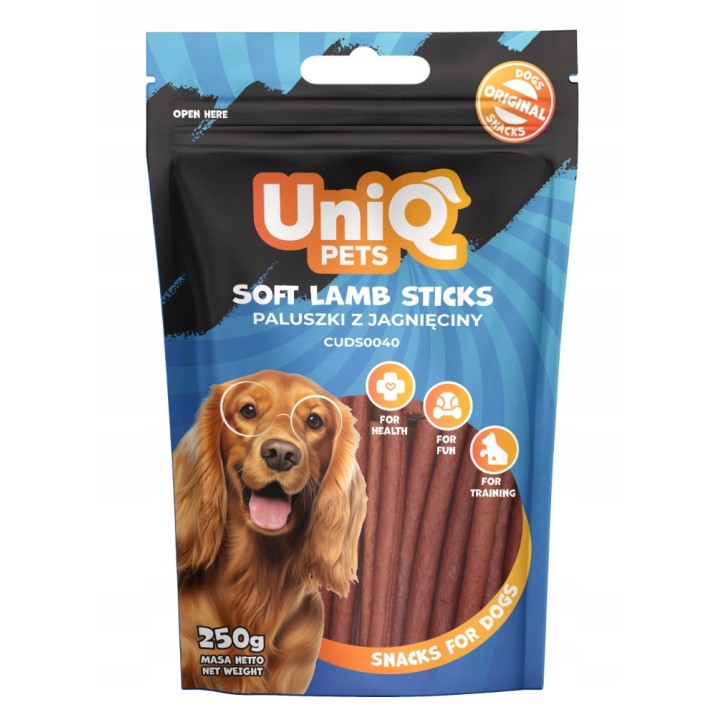 Paluszki dla psa z jagnięciny 250g Uniq Pets