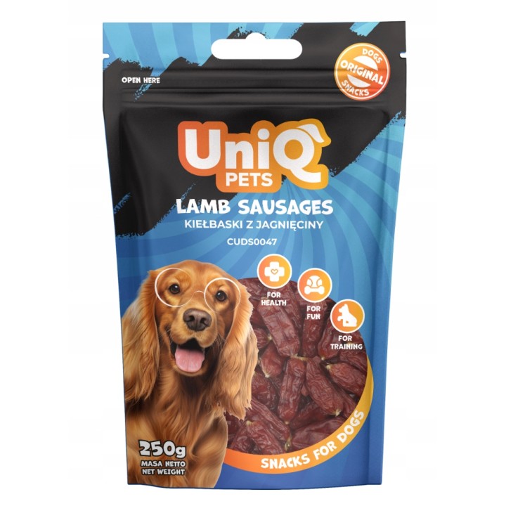 Kiełbaski dla psa z jagnięciny 250g Uniq Pets