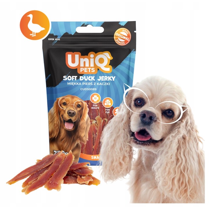 Pierś z kaczki dla psa naturalne przysmaki dla psa 250g Uniq Pets
