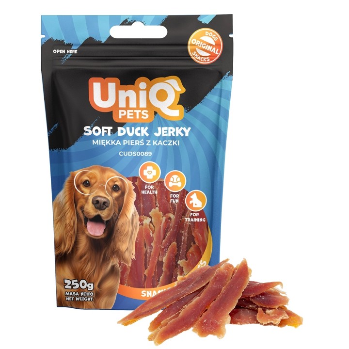 Pierś z kaczki dla psa naturalne przysmaki dla psa 250g Uniq Pets