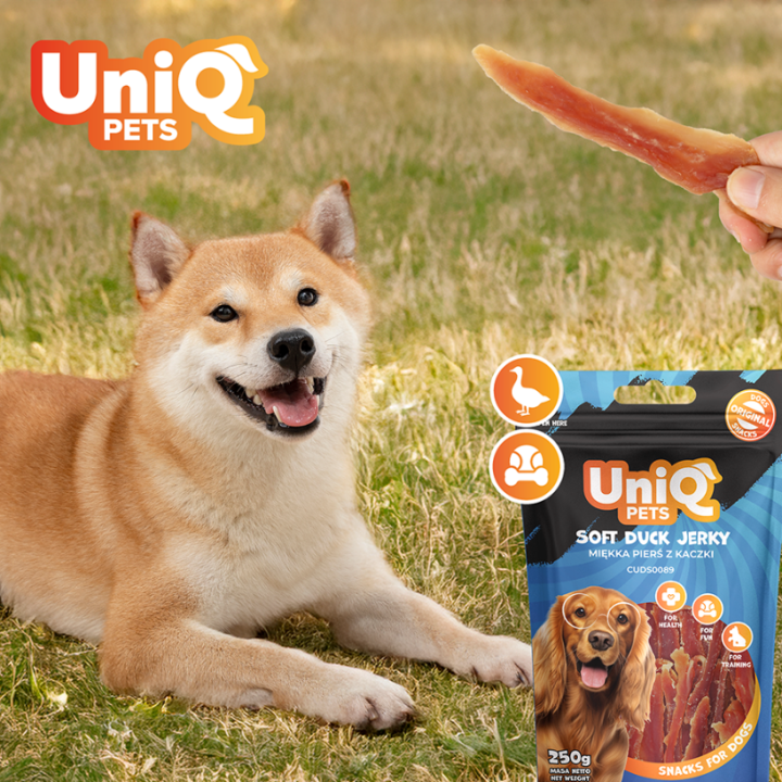 Pierś z kaczki dla psa naturalne przysmaki dla psa 250g Uniq Pets