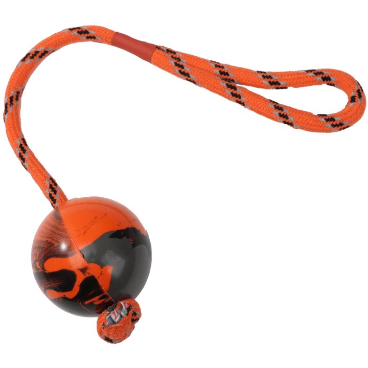 UNIQ PETS zabawka dla psa gumowa twarda piłka na sznurze o zapachu wanilii 30cm