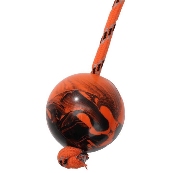 UNIQ PETS zabawka dla psa gumowa twarda piłka na sznurze o zapachu wanilii 30cm
