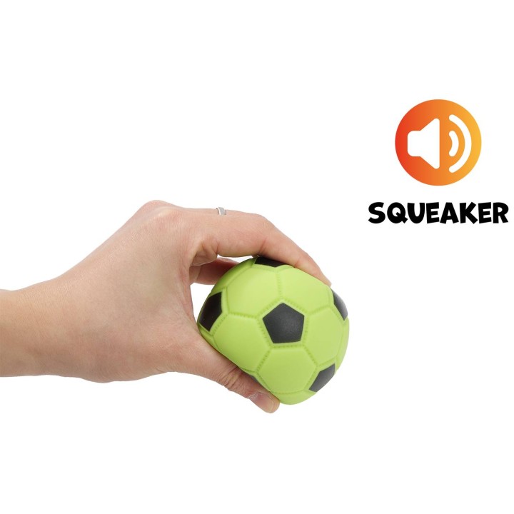UNIQ PETS zabawka dla psa winylowa piłka soccer z piszczałką 9cm