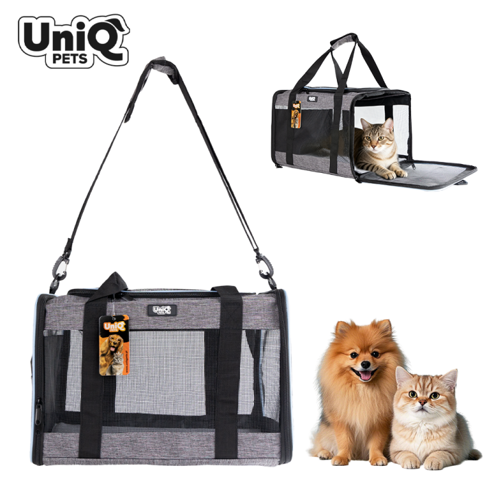 UNIQ PETS transporter dla zwierząt szary ROYALTOUR 45x30x30