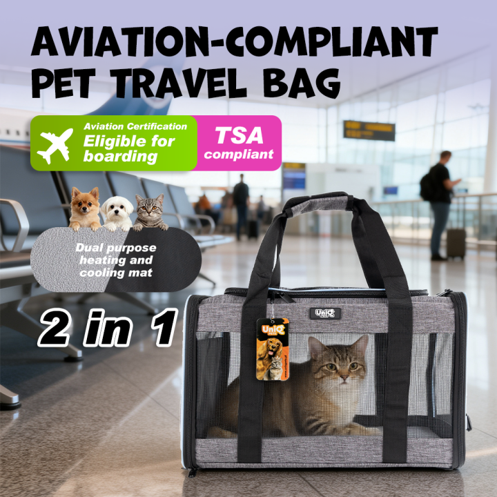 UNIQ PETS transporter dla zwierząt szary ROYALTOUR 45x30x30