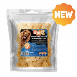 UNIQ PETS PRZYSMAKI DLA PSA CHEWY 500g kostki z kurczakiem i ryżem