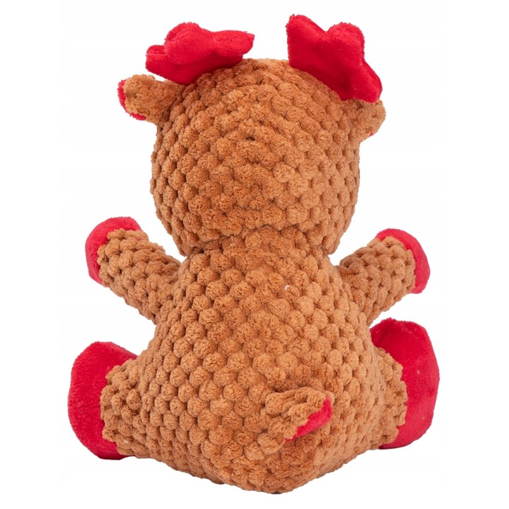 UNIQ PETS PLUSZOWA ZABAWKA DLA PSA SQUEAKIES Przytulanka z czerwonym nosem z piszczałką 16x13x20cm