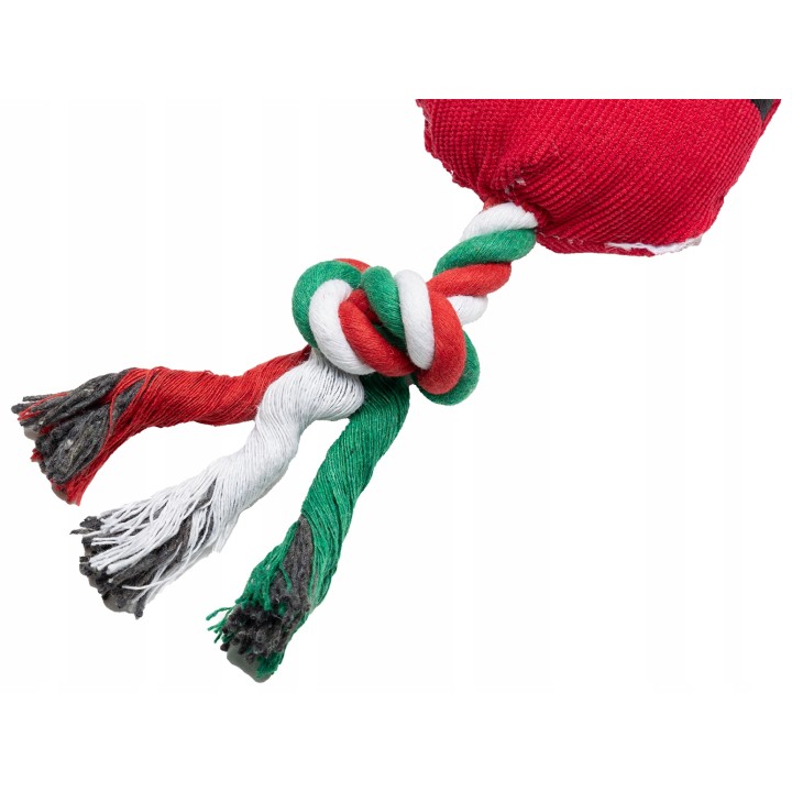 UNIQ PETS Pluszowa zabawka dla psa SQUEAKIES świąteczny szarpak z piszczałką 40 cm