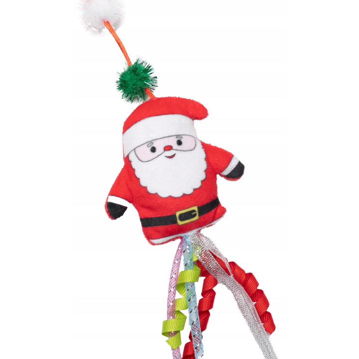 UNIQ PETS Plastikowa zabawka dla kota SWISHY świąteczna wędka 40 cm