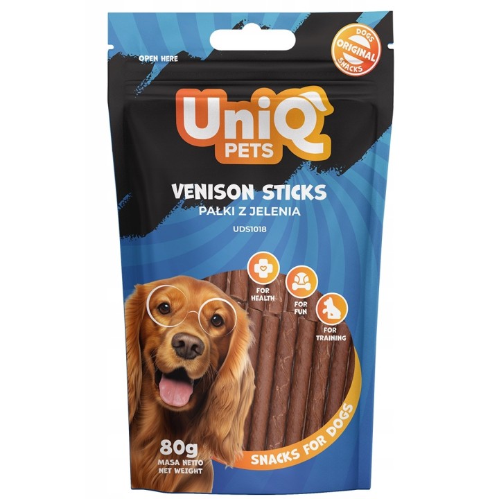 UNIQ PETS PRZYSMAKI DLA PSA WAGGI 80g paluszki z dziczyzny