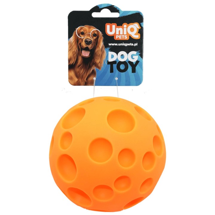 UNIQ PETS ZABAWKA DLA PSA SPORTY winylowa piłka z dziurkami i piszczałką 11cm