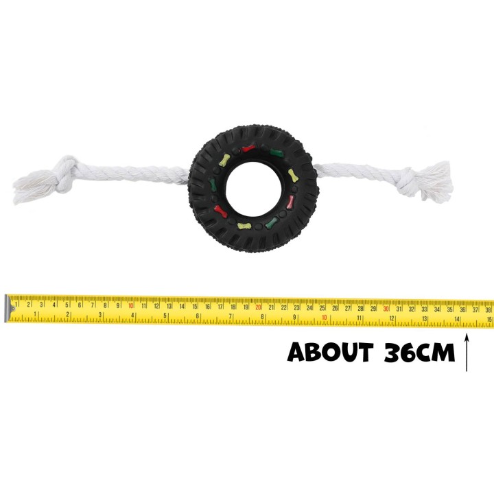 UNIQ PETS ZABAWKA DLA PSA ROPY opona na sznurku 36cm