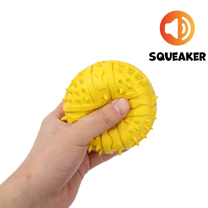 UNIQ PETS ZABAWKA DLA PSA SQUEAKIES piłka z kolcami i piszczałką o zapachu wanilii 9cm