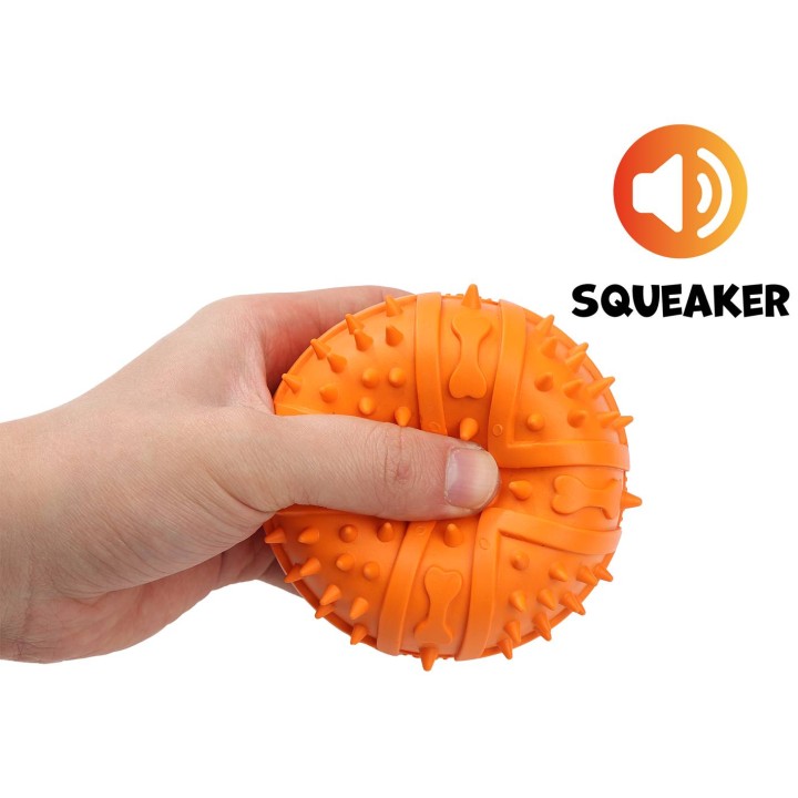 UNIQ PETS ZABAWKA DLA PSA SQUEAKIES piłka z kolcami i piszczałką o zapachu wanilii 9cm
