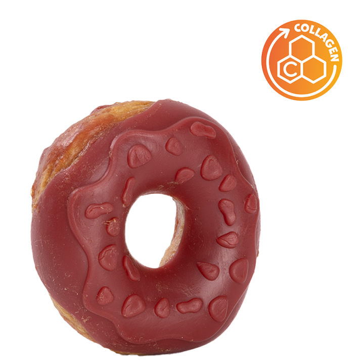 UNIQ PETS PRZYSMAKI DLA PSA COLLAGEN 50 g x 10 szt donut z kaczką i truskawkami 7cm