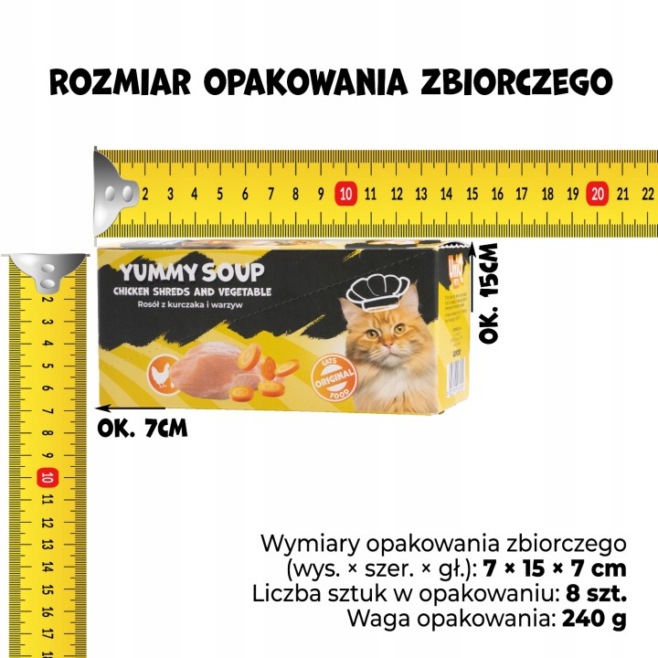 Karma mokra dla kota Uniq Pets Kurczak 30g x 8szt. | Rosół z kurczaka i warzyw