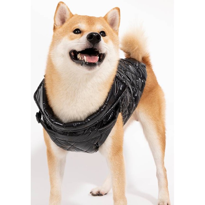 UNIQ PETS Ubranie dla zwierząt SHINYPAW błyszcząca zimowa kamizelka z szelkami