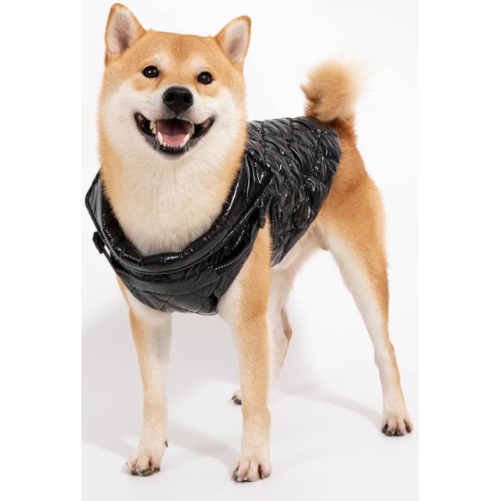 UNIQ PETS Ubranie dla zwierząt SHINYPAW błyszcząca zimowa kamizelka z szelkami