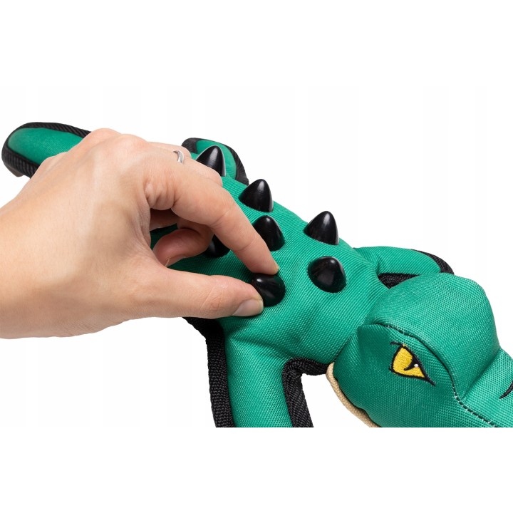 UNIQ PETS ZABAWKA SQUEAKIES Zielony krokodyl z piszczałką 39,2x18x7,8cm