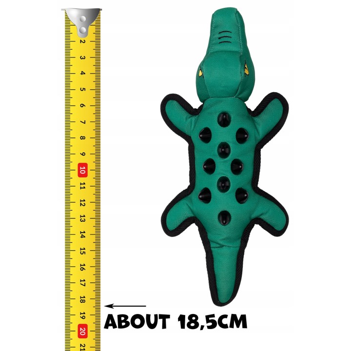 UNIQ PETS ZABAWKA SQUEAKIES Zielony krokodyl z piszczałką 39,2x18x7,8cm