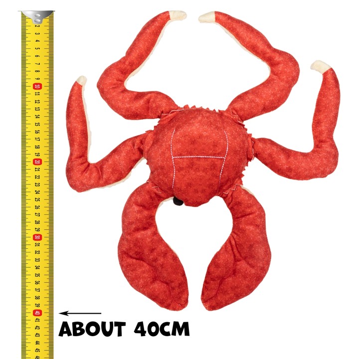 UNIQ PETS ZABAWKA SQUEAKIES Czerwony krab z piszczałką 40×35×4cm