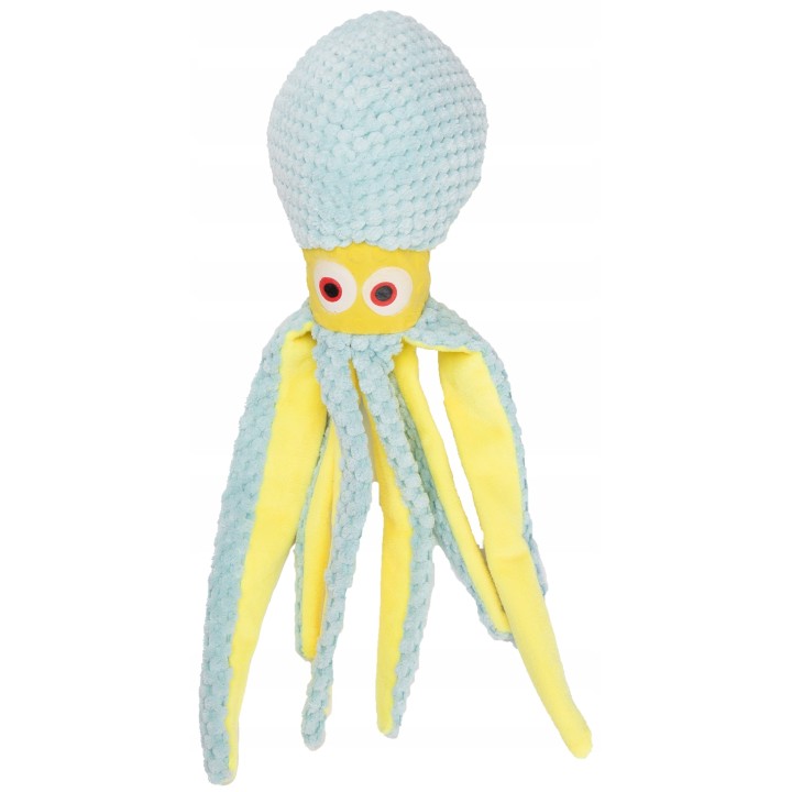 UNIQ PETS ZABAWKA SQUEAKIES Jasnoniebieska ośmiornica z piszczałką 10×14×33cm