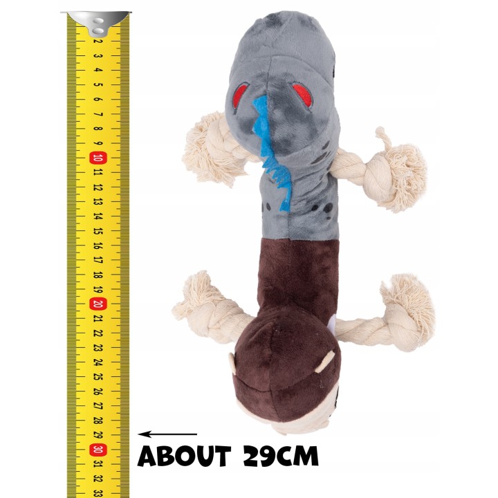 UNIQ PETS ZABAWKI SQUEAKIES Zabawka Szarpak małpinozaur z piszczałką 29×12×13cm