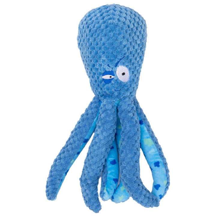 UNIQ PETS ZABAWKA SQUEAKIES Niebieska ośmiornica z piszczałką 27,6×9,4×5,9cm
