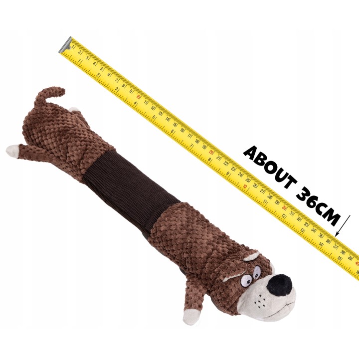 UNIQ PETS ZABAWKA SQUEAKIES Szarpak w kształcie psa z piszczałką 52×17,5×8cm