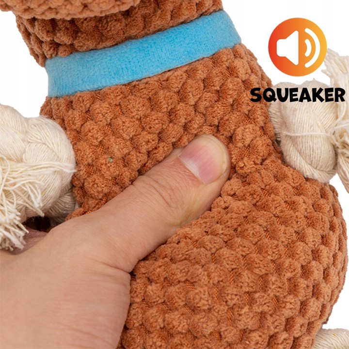 UNIQ PETS ZABAWKA SQUEAKIES Szarpak dla psa z piszczałką 22×23×15cm