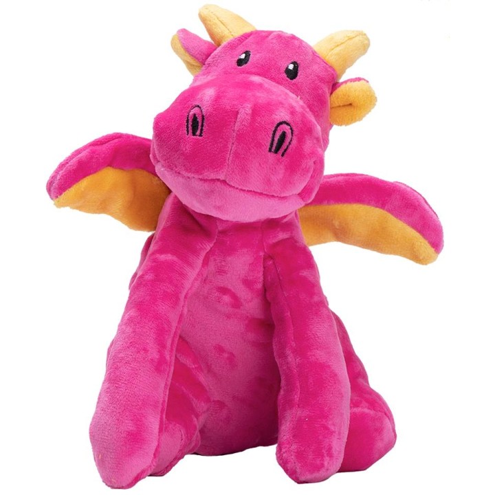 UNIQ PETS ZABAWKA SQUEAKIES Różowy smok z piszczałką 27×18×18cm