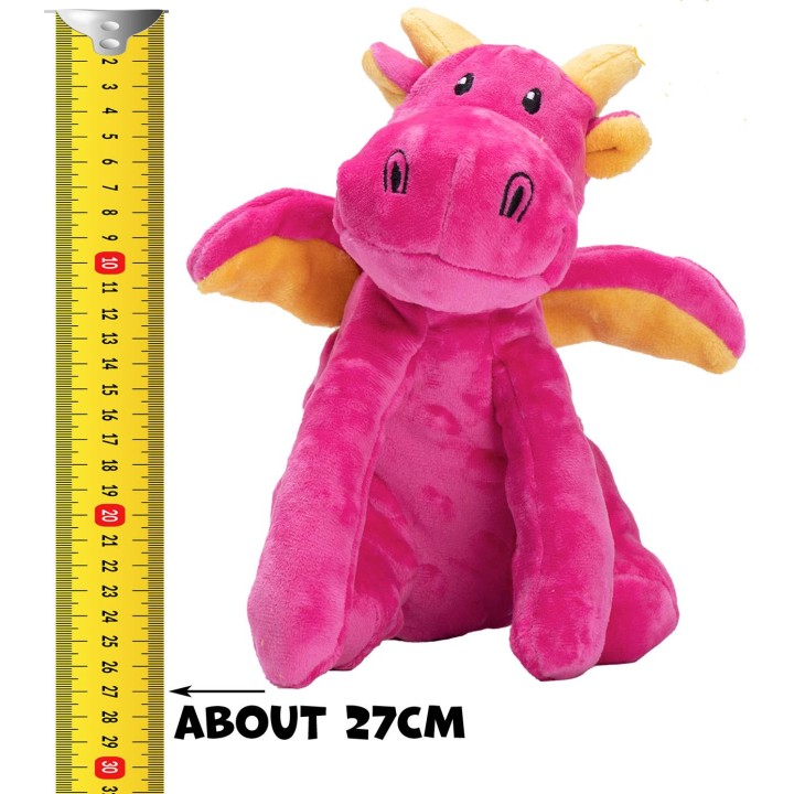 UNIQ PETS ZABAWKA SQUEAKIES Różowy smok z piszczałką 27×18×18cm