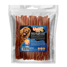 UNIQ PETS PRZYSMAKI DLA PSA MEATY 500g paluszki z konina i wołowiną