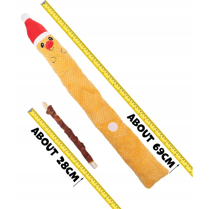UNIQ PETS PLUSZOWA ZABAWKA DLA PSA SNIFFIES Zwijany Świąteczny stworek 69x8x3cm