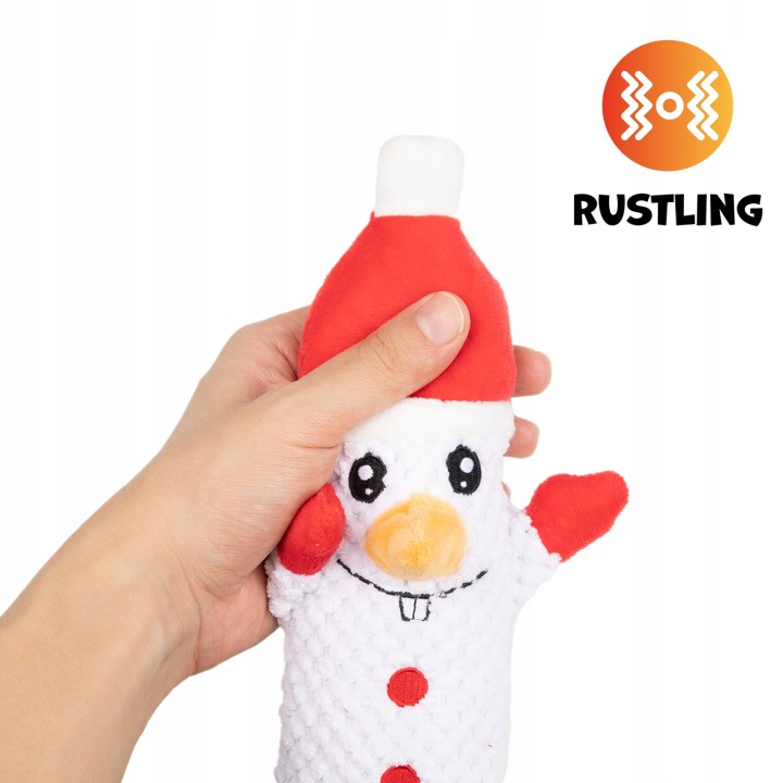 UNIQ PETS PLUSZOWA ZABAWKA DLA PSA SNIFFIES Zwijany bałwanek z piszczałką 68x15x9cm