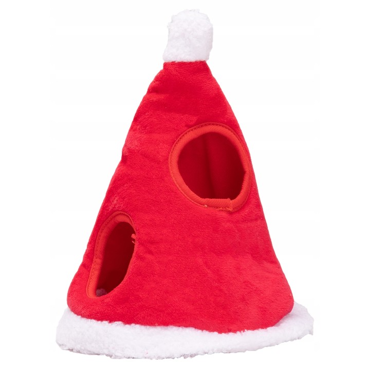 UNIQ PETS PLUSZOWA ZABAWKA DLA PSA SNIFFIES Mini mikołaje w świątecznej czapce z piszczałką Czapka świąteczna: 22x18,5x18,5cm,