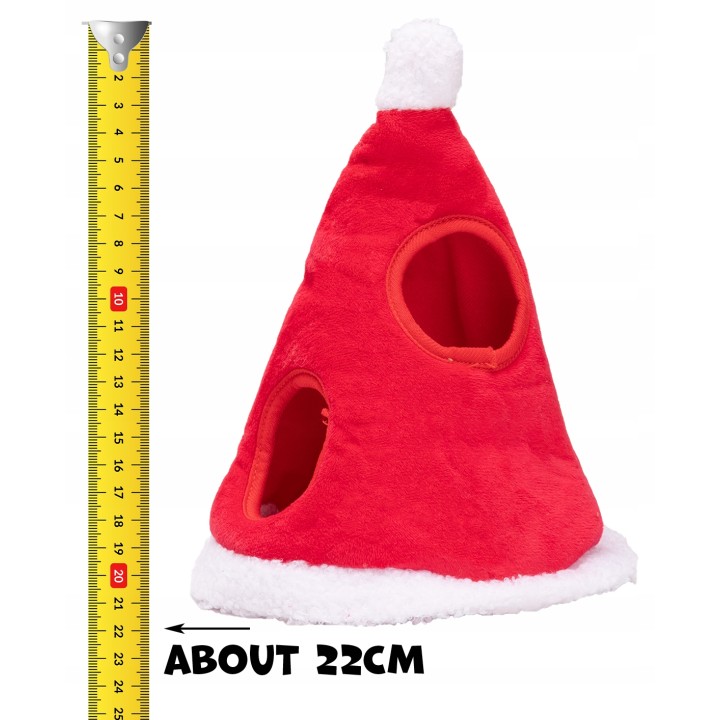 UNIQ PETS PLUSZOWA ZABAWKA DLA PSA SNIFFIES Mini mikołaje w świątecznej czapce z piszczałką Czapka świąteczna: 22x18,5x18,5cm,