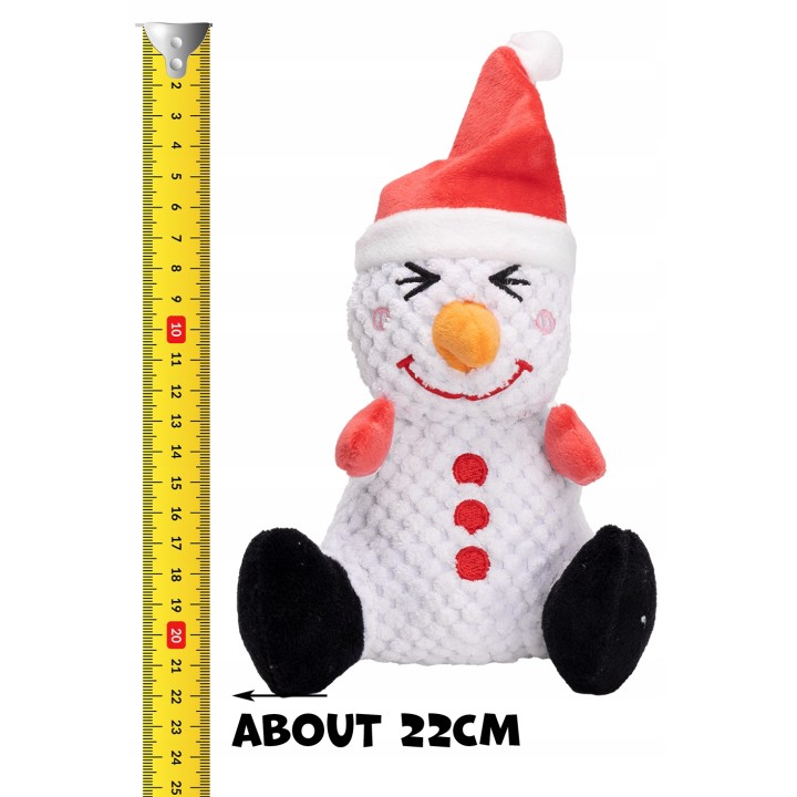 UNIQ PETS PLUSZOWA ZABAWKA DLA PSA SQUEAKIES Bałwanek z piszczałką 22x13x8cm