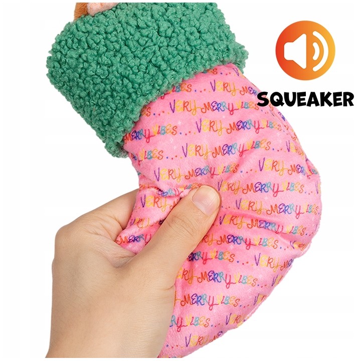 UNIQ PETS PLUSZOWA ZABAWKA DLA PSA SQUEAKIES Świnka morska w skarpecie z piszczałką 31x14,9x6,4cm