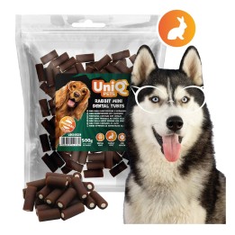 UNIQ PETS Przysmak dla psa rurki dentystyczne z króliika 500g