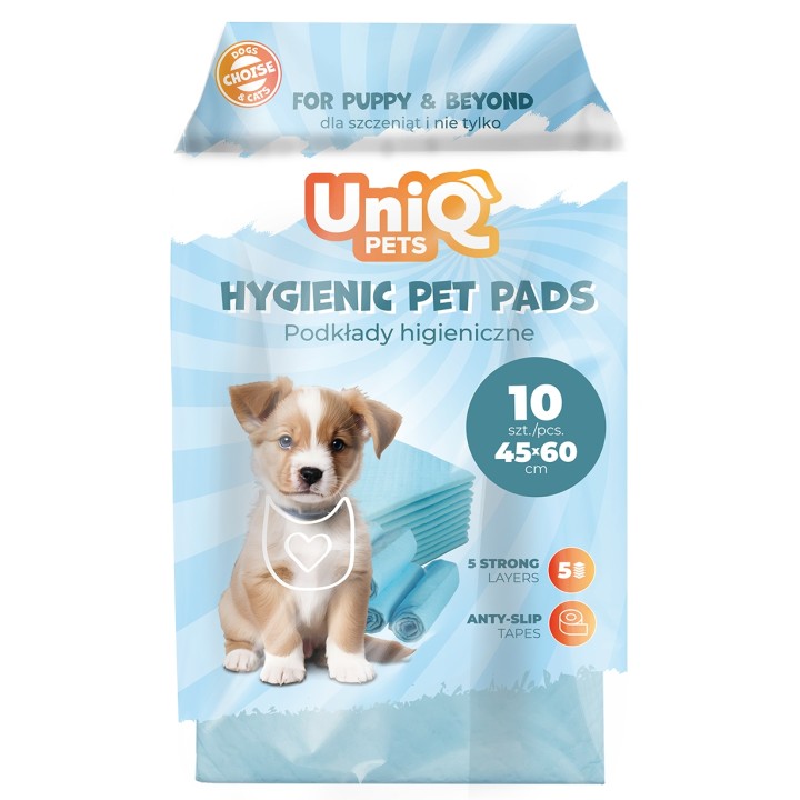UNIQ PETS Podkłady higieniczne FRESHPAD niebieskie 10 szt.