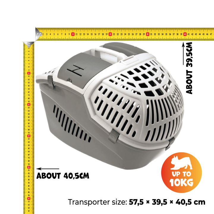 MPS TRANSPORTER DLA ZWIERZĄT SAFEPORT AVIOR BPA FREE szary 57,5x39,5x40,5cm do 10 kg