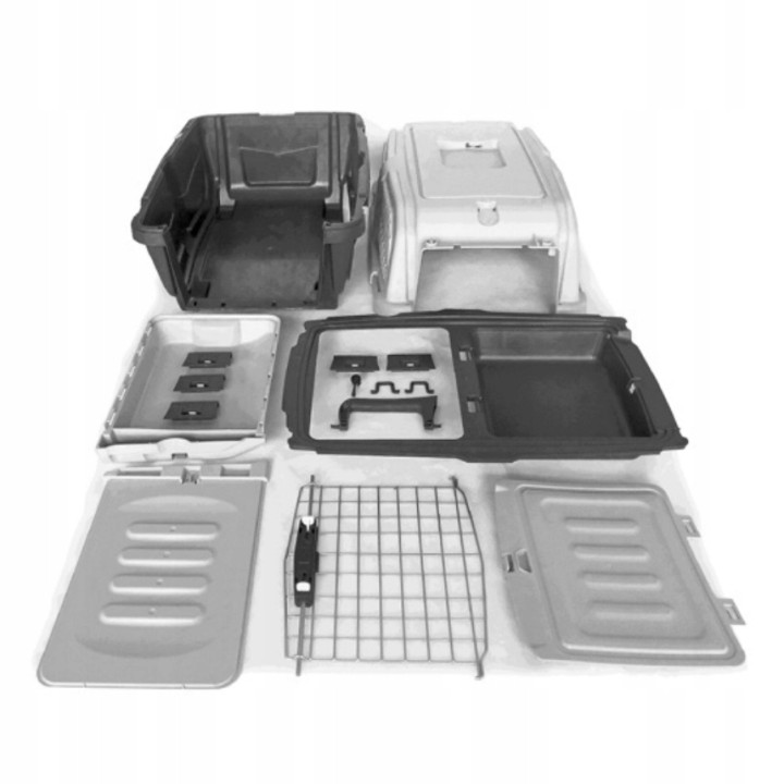 MPS TRANSPORTER DLA ZWIERZĄT CAT TRAVEL BPA FREE szary z kuwetą dla kota 60x40x39cm do 24 kg