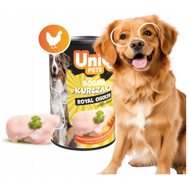 UNIQ PETS Mokra karma dla psa ROYAL CHICKEN kurczak
