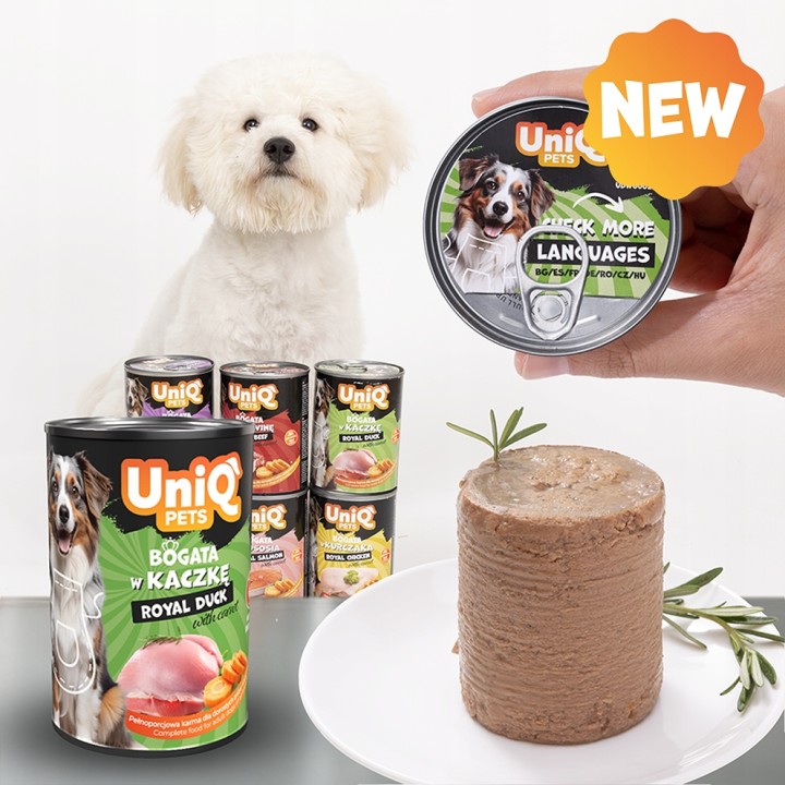 UNIQ PETS Mokra karma dla psa ROYAL DUCK kaczka