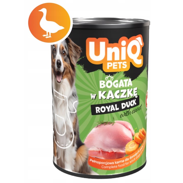 UNIQ PETS Mokra karma dla psa ROYAL DUCK kaczka