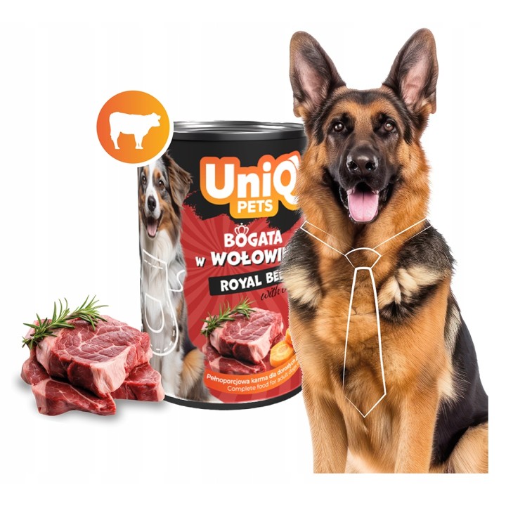 UNIQ PETS Mokra karma dla psa ROYAL BEEF wołowina