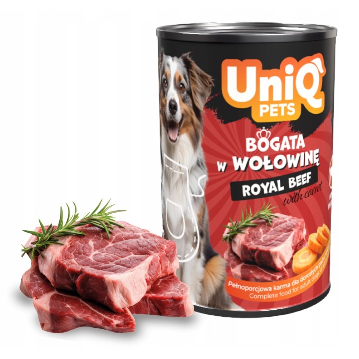 UNIQ PETS Mokra karma dla psa ROYAL BEEF wołowina