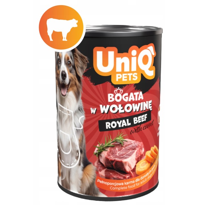 UNIQ PETS Mokra karma dla psa ROYAL BEEF wołowina